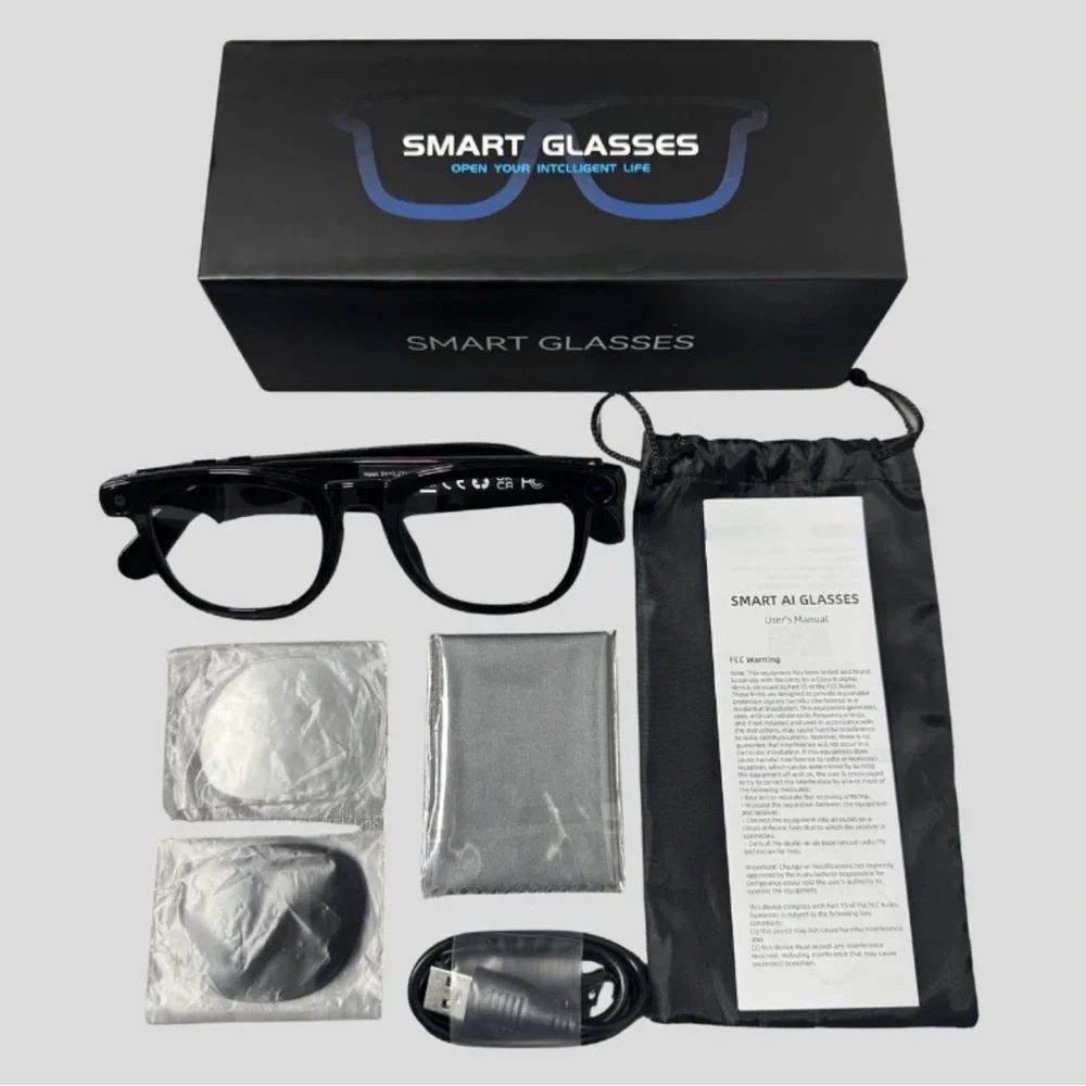 AI Smart Glasses 1080P HD Camera | Bluetooth Smart Glasses | Voive Assistant